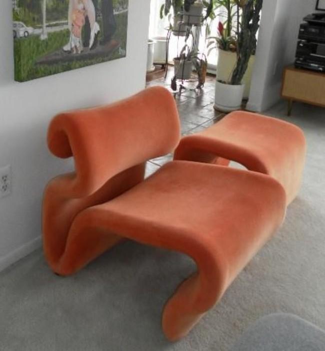 Stendig - Jan chair  with ottoman, Jan Ekselius