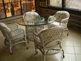 Glass top patio set