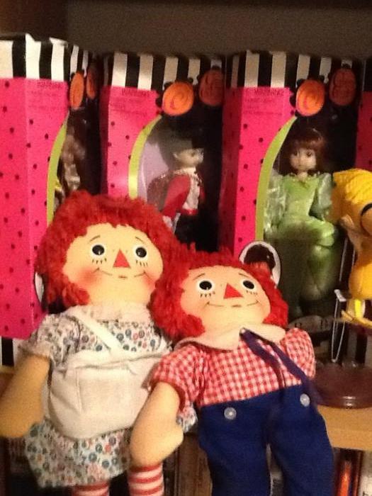 Vintage Raggedy Ann and Andy dolls