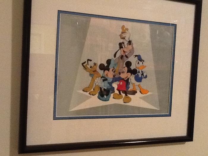 Framed Disney animated artwork - litograph