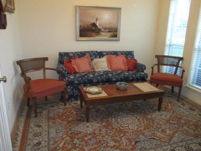 Ethan Allen Couch, Chairs and Coffee Table