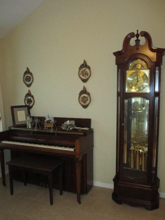 Very Nice Working Regency Grandfather Clock