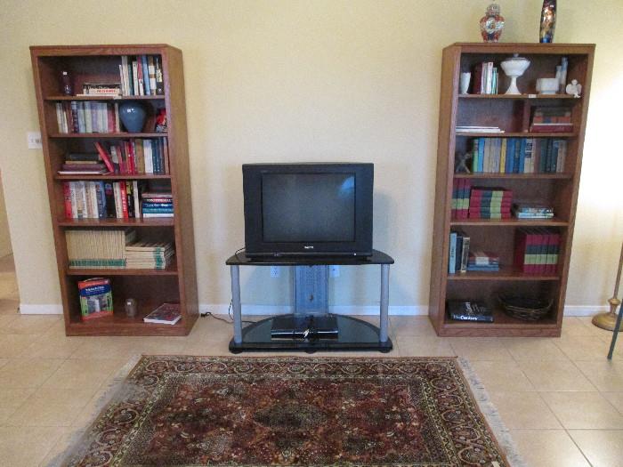 Bookshelves, TV, TV Stand, DVD Player