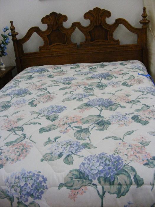 Lovely Drexel vintage pecan headboard and frame with Stearns and Foster full mattress and box springs.  Bed can adjust from full to queen.  Excellent condition:  $495.00 