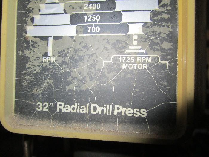 32" radial drill press