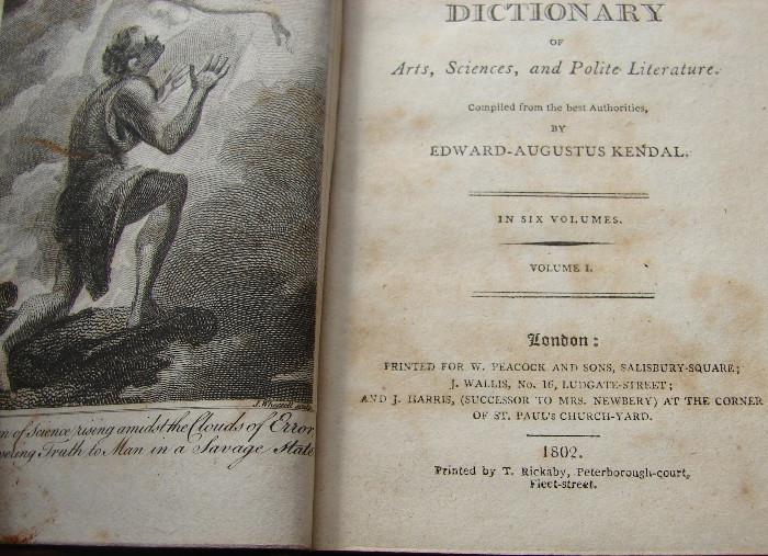 1802 set of Dictionary of Arts, Sciences, and Polite Literature
