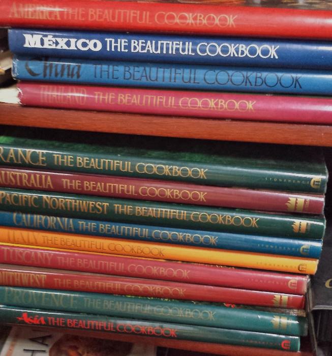 All of the "Beautiful" series of coffee table cookbooks published. Texas the Beautiful not shown but will be available.