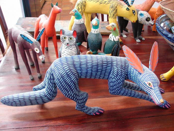 The Blue Coyote. Donkey and orange horse are not in the sale.