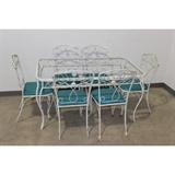 Vintage patio set with a table and 6 chairs