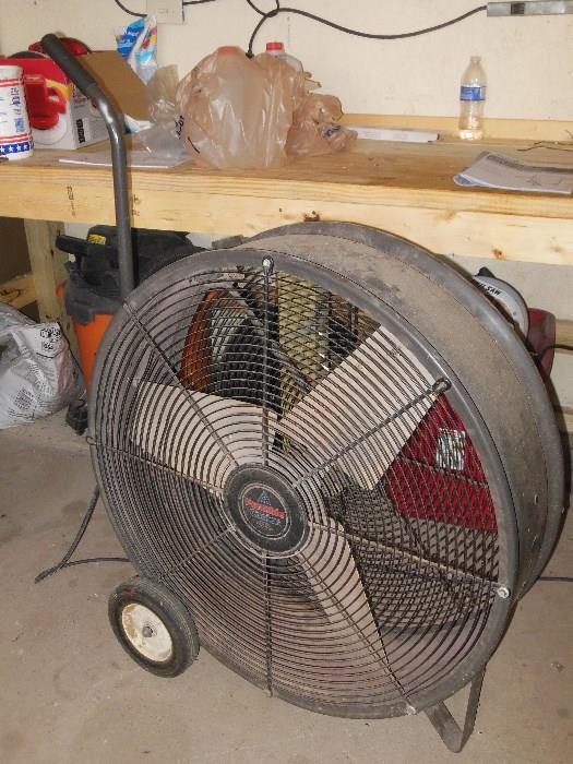 large fan on wheels