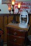 Oil lantern, lamp, end table