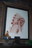 Neat old print of Indian Chief