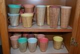 Vintage burlap insulated cups