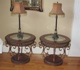 Pair of Side Tables.  Also available is matching coffee table and a console table (see photos).