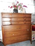Mid Century Kent Coffey "Perspecta" 6 Drawer Tall Chest