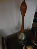 Mid Century Teak Slender Danish Modern Table Lamp (2)