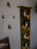 Mid century Owl Wall decor