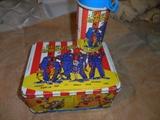 Vintage Harlem Globetrotter Metal Lunch Box with Thermos!