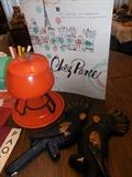 Mid Century Fondue, Vintage Menus, Mid Century Chalkware Parrots
