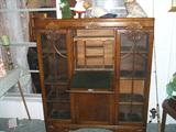 English Secretary with china cabinet