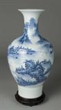 Lot 883:
Chinese Ming Style Blue & White Porcelain Vase