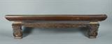 Lot 477:
Fine Chinese or Tibetan Carved Wood Mantelpiece