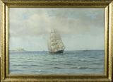Lot 564:
Laurit Jarensen(?) Oil Painting on Canvas