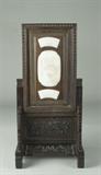 Lot 602:
Chinese Rosewood and Jade Table Screen