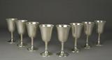 Lot 667:
( 8 ) Wallace Sterling Silver Goblets
