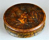 2. NAPOLEONIC BURL AND TORTISE SNUFF BOX 18TH CENTURY.