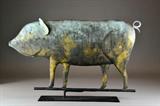 1. 19TH CENTURY AMERICAN PIG WEATHERVANE.