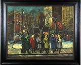 24. STEPHAN CHIZMARK OIL PAINTING ON CANVAS – HARMONY PARK DETROIT MICHIGAN.