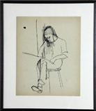 29. NORMAN LEWIS PEN AND INK DRAWING.