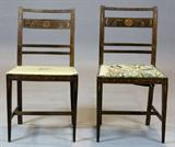 43. PR. FEDERAL INLAID SIDE CHAIRS – 18TH CENTURY.