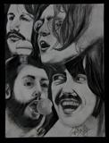 46. ZAC SALLY PENCIL DRAWING THE BEATLES.