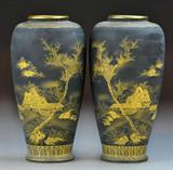 18. Pr. Japanese Satsuma Vases Meiji Period