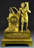 5. A Fine French Empire Gilt Bronze Mantle Clock
