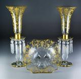 7. (3) Piece St. Louis Quality Gilt Console Suite