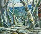 11. John F. Carlson Oil Painting on Canvas
