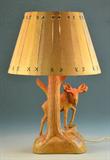 32. Andre Dube Wood Carved Lamp – Moose