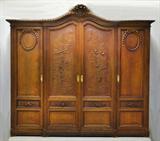 39. Impressive French Carved Oak Armoire