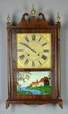 45. A Federal Mahogany Pillar & Scroll Clock