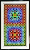 42. Victor Vasarely Framed Geometrical Serigraph