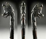 48. Chinese Qing Carved Rosewood Ceremonial Scepter