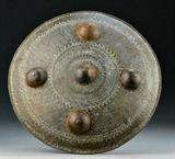 54. An Islamic Damascus Blade & Iron Hilt Sword & Shield