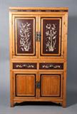 62. Chinese Inlaid Two Piece Cabinet