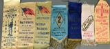 10. (11) 19th C.Civil War Vet. Reunion Ribbons & Handkerchief