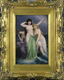 5. K.P.M. Berlin Painted Porcelain Plaque-Three Sirens