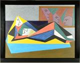11. John Coble Follower of Picasso Oil Painting on Canvas