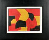 10. Serge Poliakoff Oil Painting on Card Stock